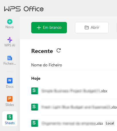 Abrindo sua planilha do Excel