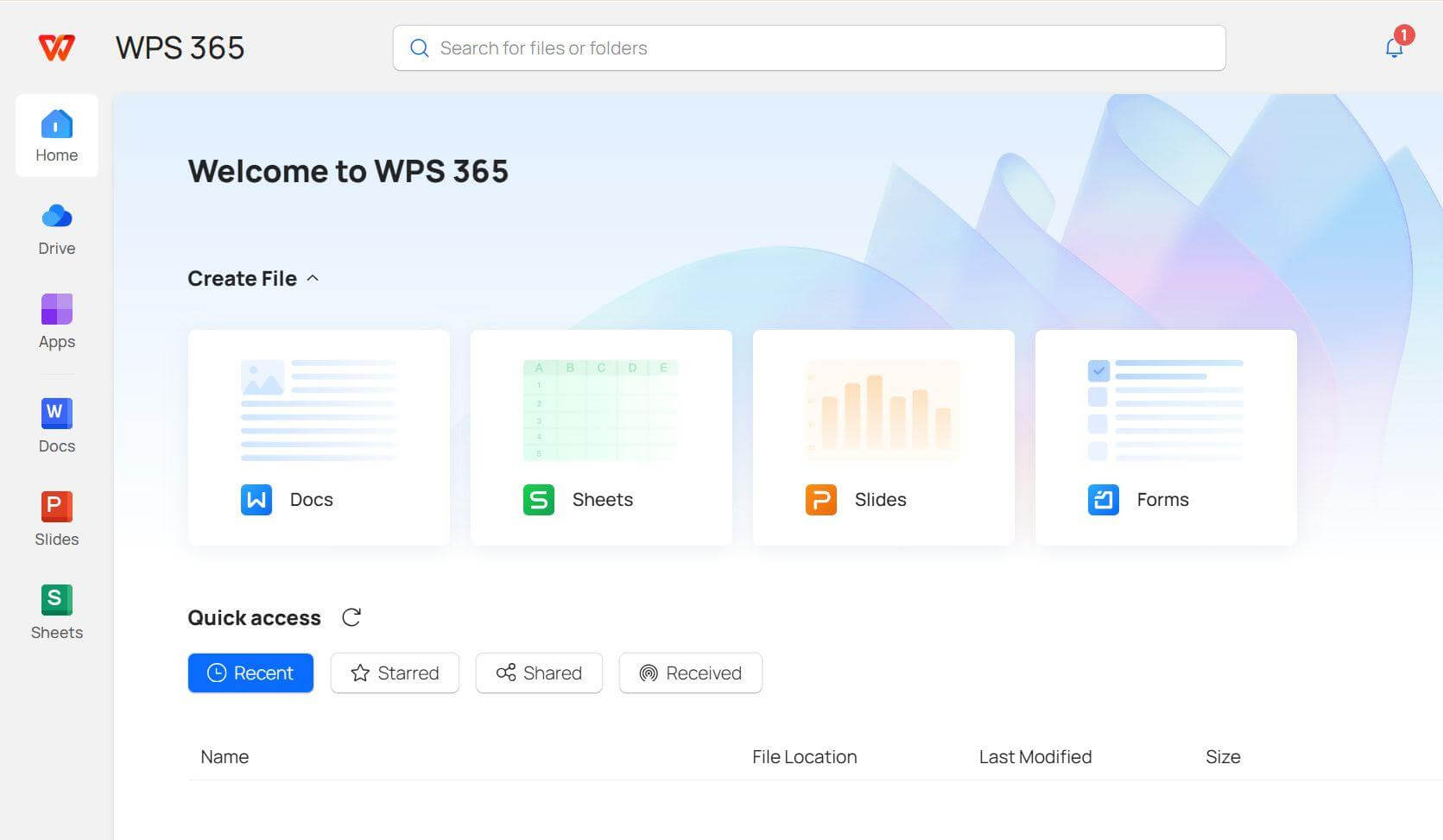 Tampilan Fitur WPS 365