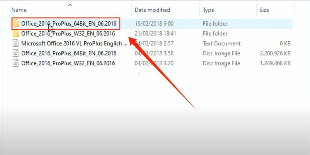 Tampilan Pilih Folder Microsoft Office 2016 64 Bit