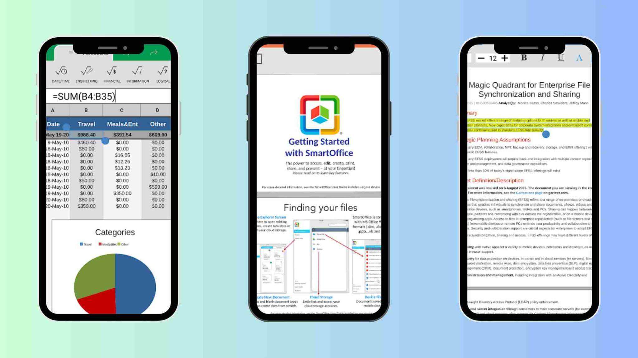 Tampilan SmartOffice di Ponsel