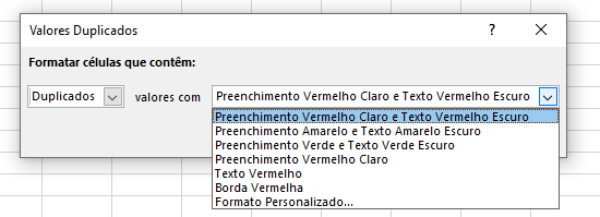 Removendo duplicados no Excel
