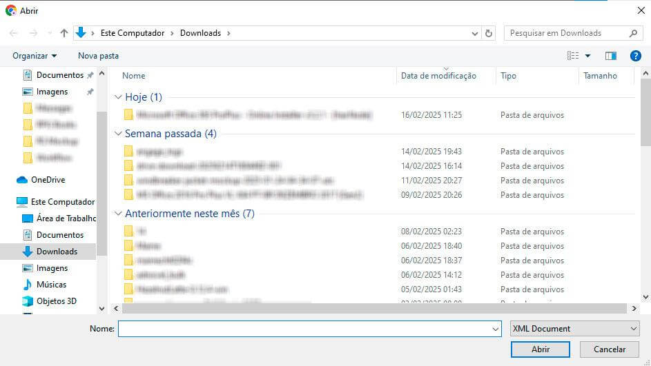 Importando seu arquivo