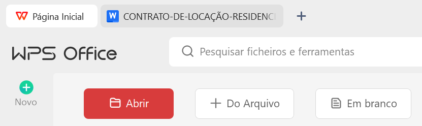abrindo um PDF no WPS Office