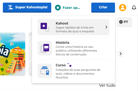 criando um Kahoot!