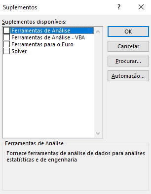 Desativando os Suplementos do Excel
