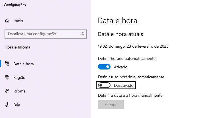 Data e Hora