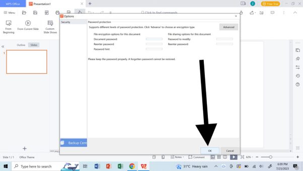 تشفير WPS Presentation