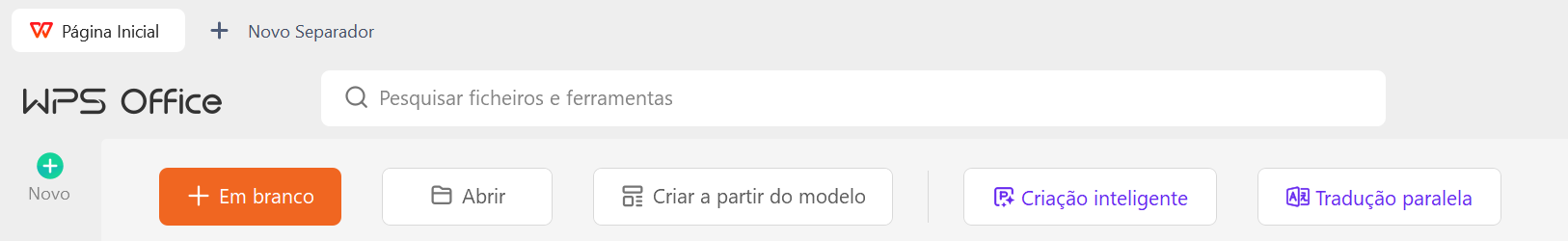 criação de slides no WPS