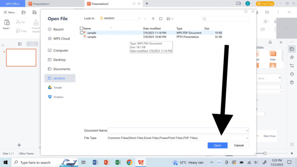 WPS Presentation استيراد