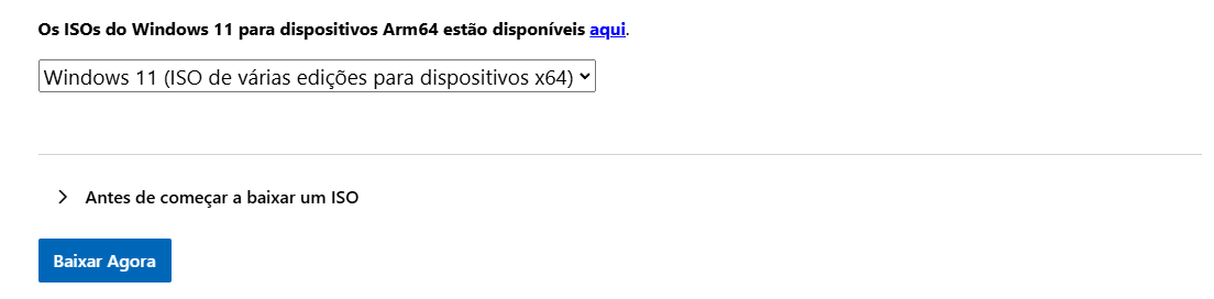 baixar ISO do Windows 11