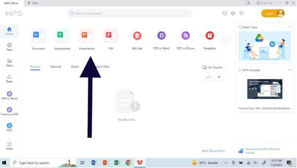 عرض تقديمي في WPS Slides