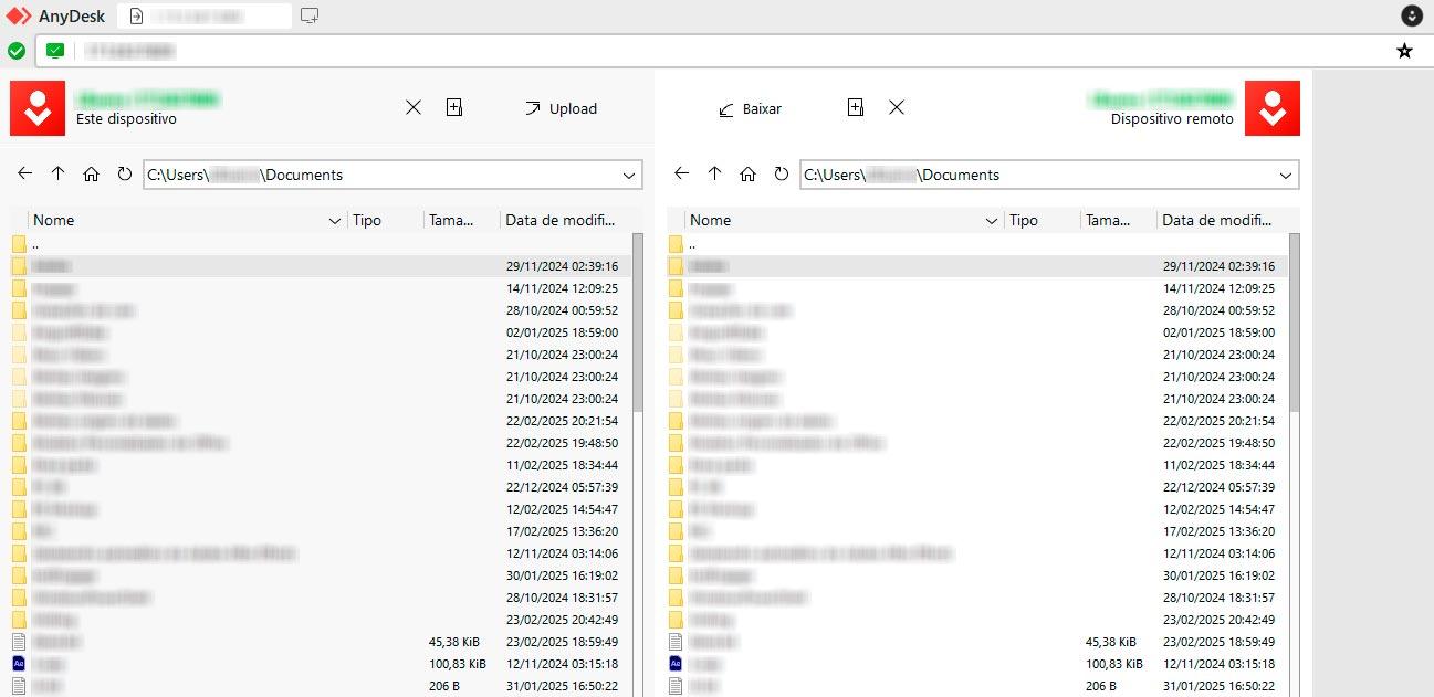 conexão remota com o AnyDesk