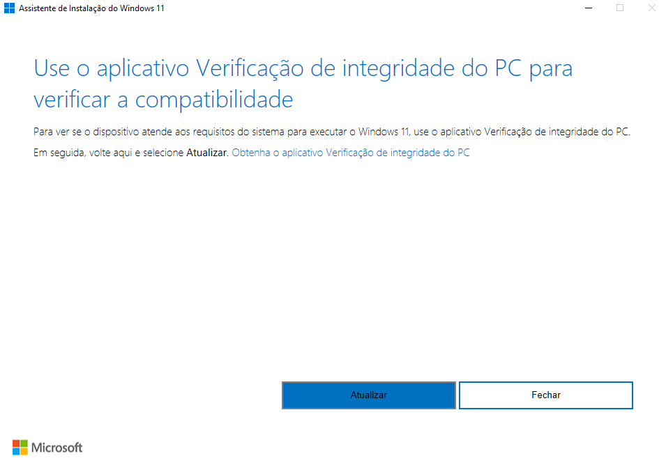 Assistente de Instalação do Windows 11