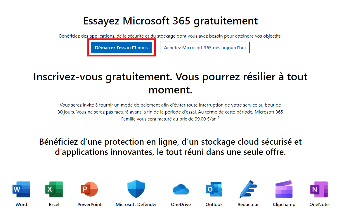 Périodes d'essai de MS