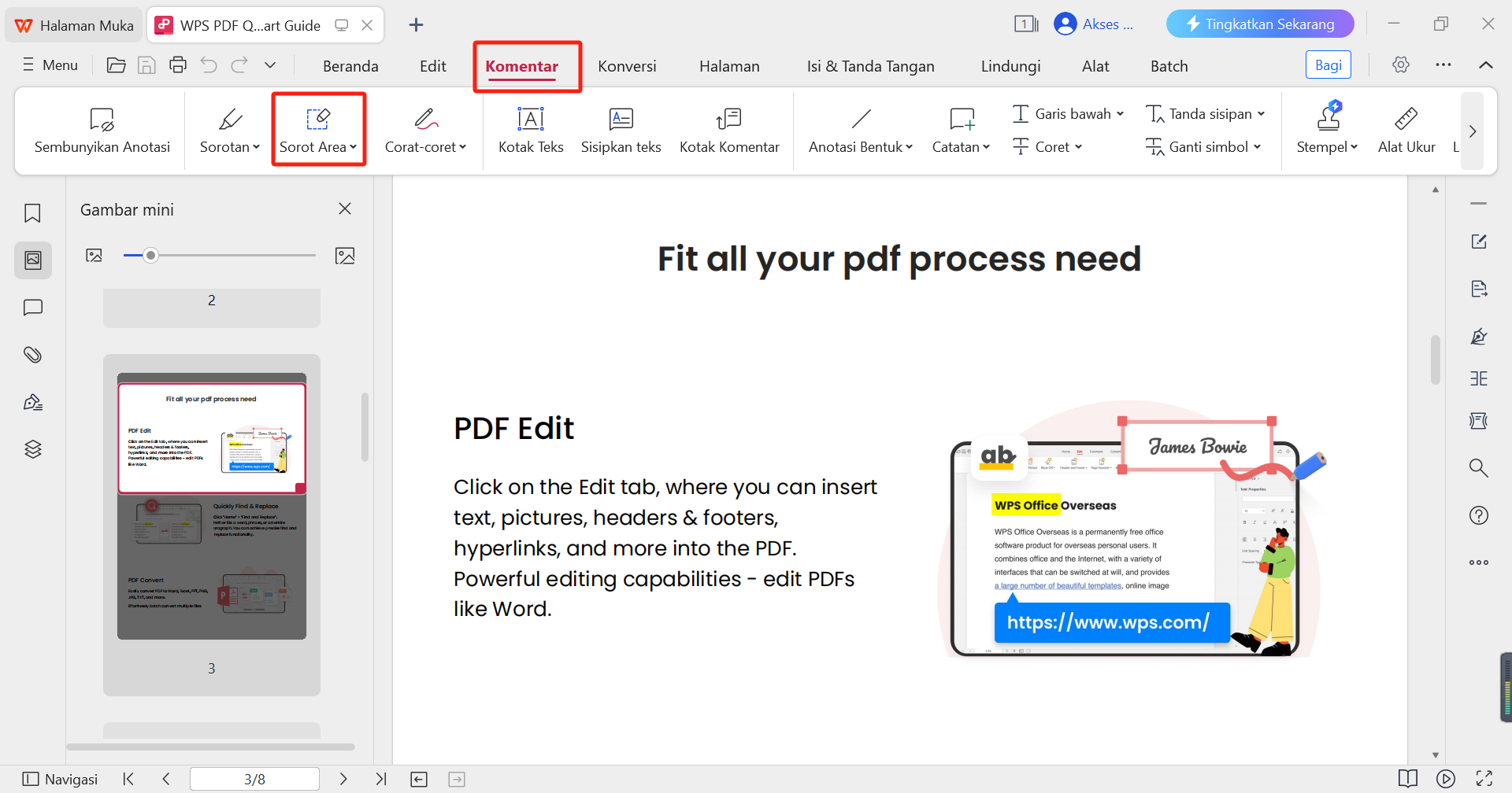 Alat Area Sorotan WPS PDF
