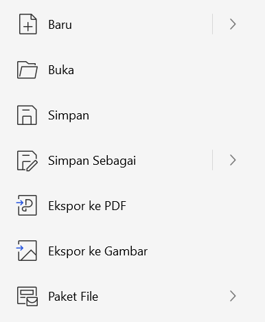 Simpan presentasi dan ekspor