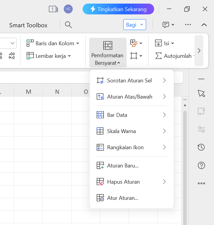 Opsi Format Kondisional Lainnya WPS Spreadsheet