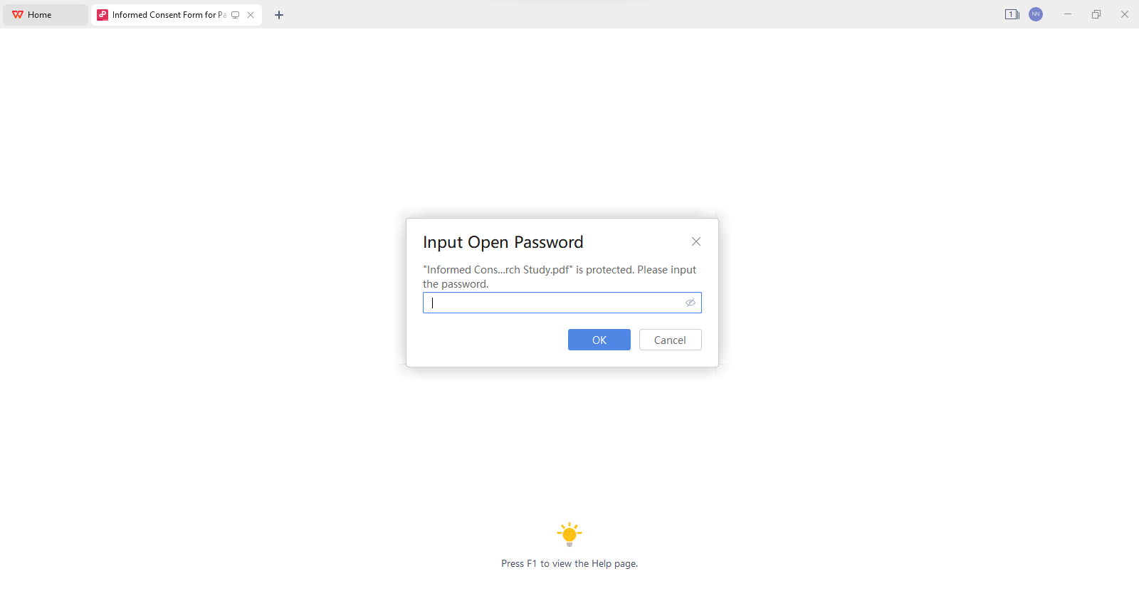 Protezione password PDF