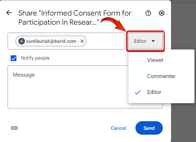 Controlla l'accesso al documento
