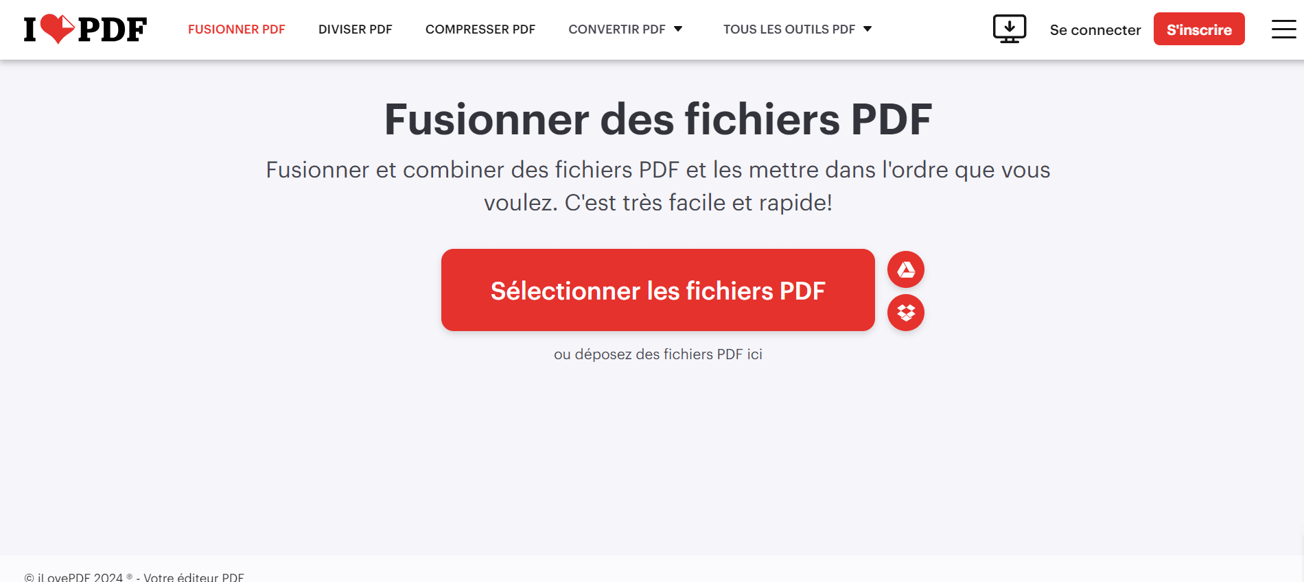 iLovePDF merge pdf