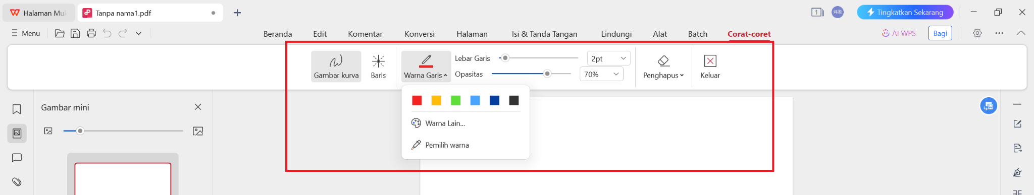  Menggambar bebas di PDF Anda
