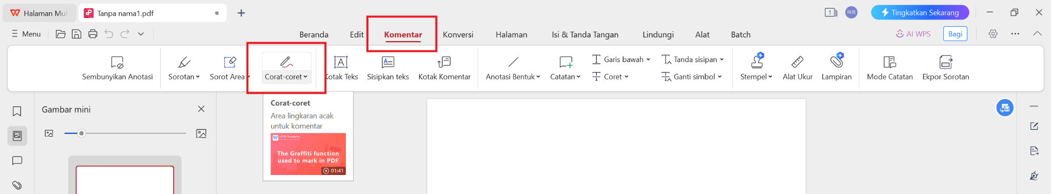 Alat Menggambar PDF WPS