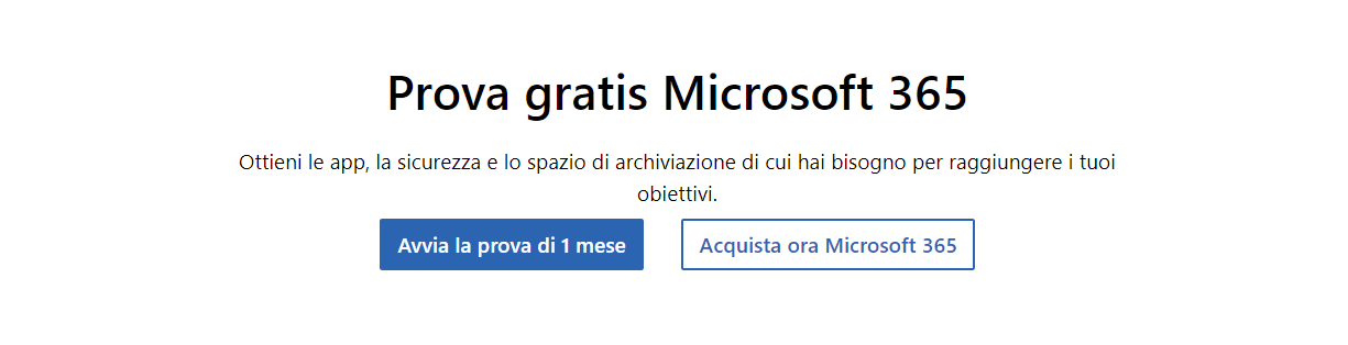Prova gratuita di 1 mese