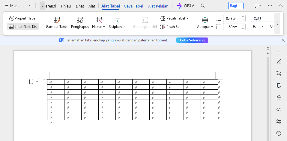Mengedit dan Memformat di WPS writer