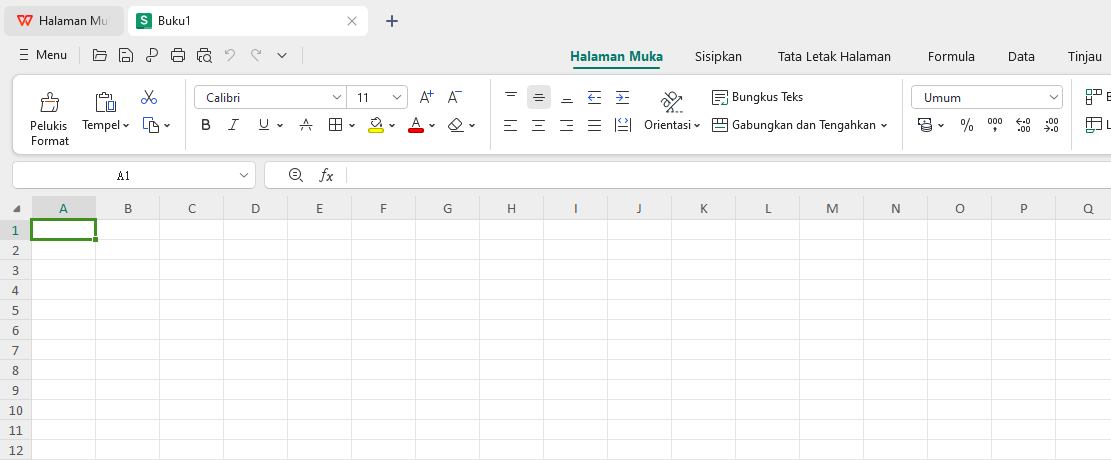 Dokumen kosong WPS Spreadsheet