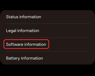 Android Software information