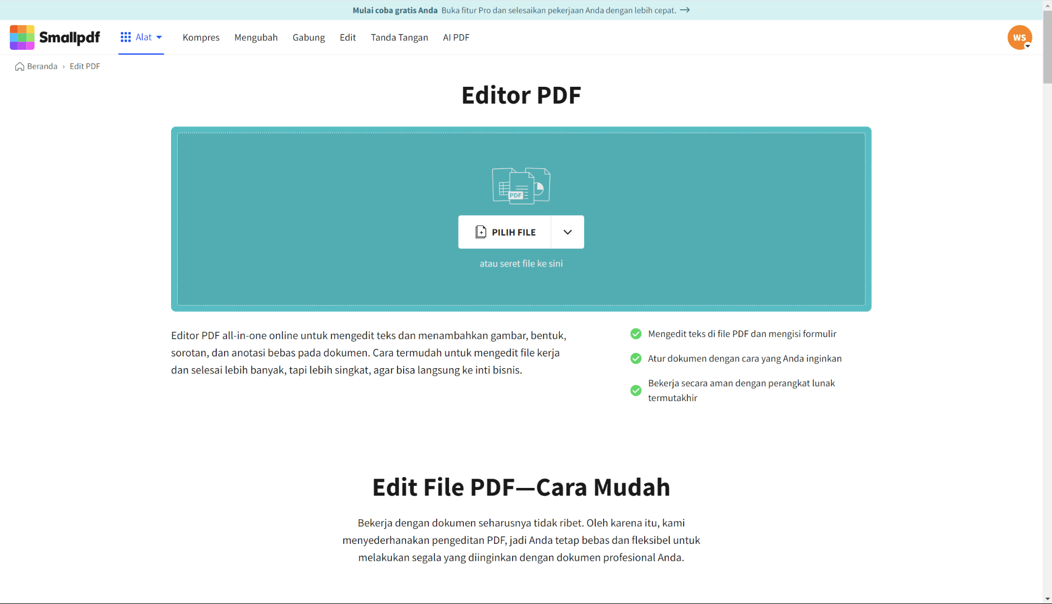 Cara Mengedit PDF dengan Smallpdf: Panduan Utama