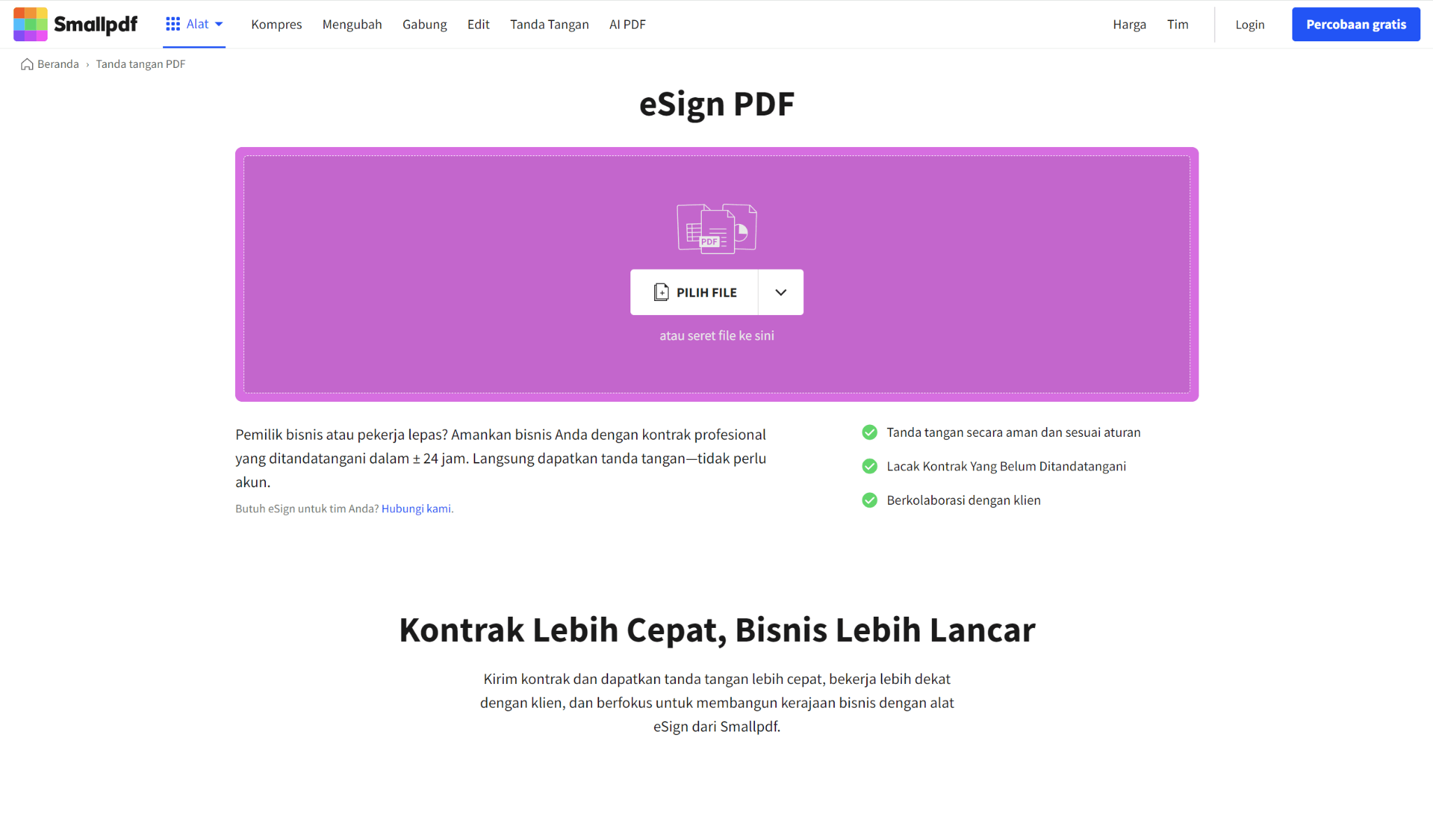 Cara Menandatangani PDF dengan Smallpdf eSign