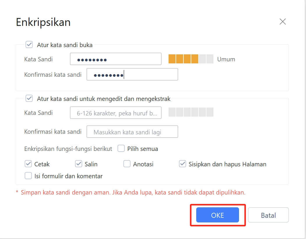  Konfirmasikan Enkripsi
