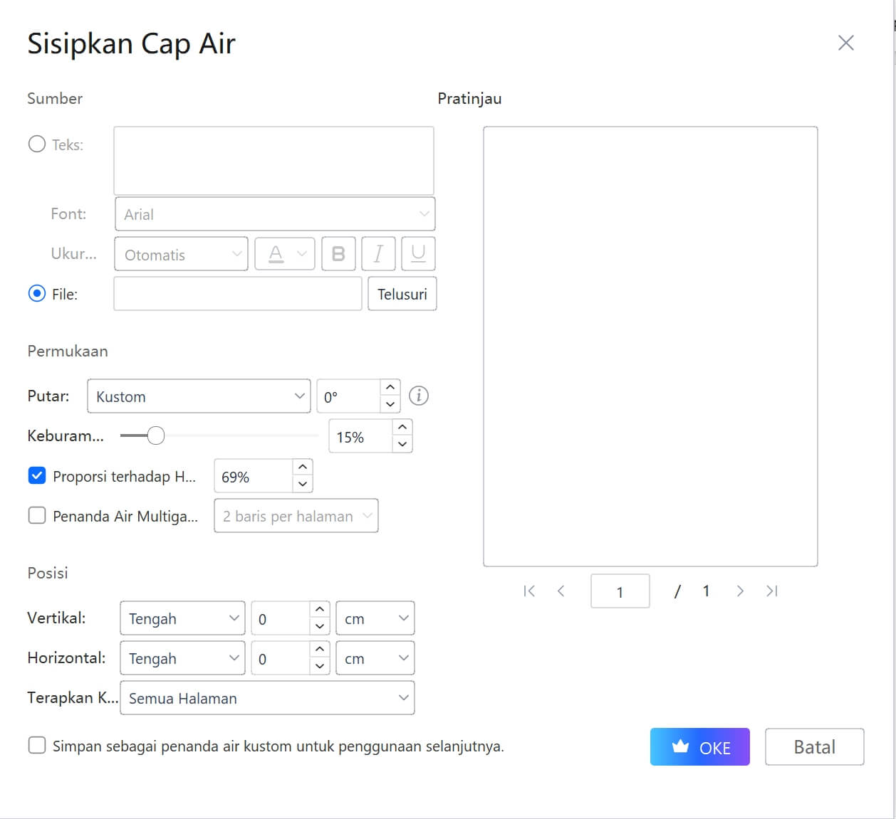  Pengaturan Tanda Air Kustom