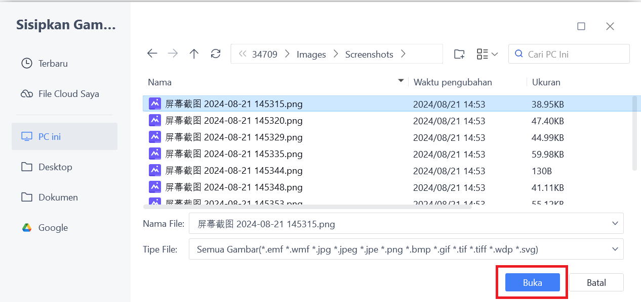 Buka gambar di WPS Presentation