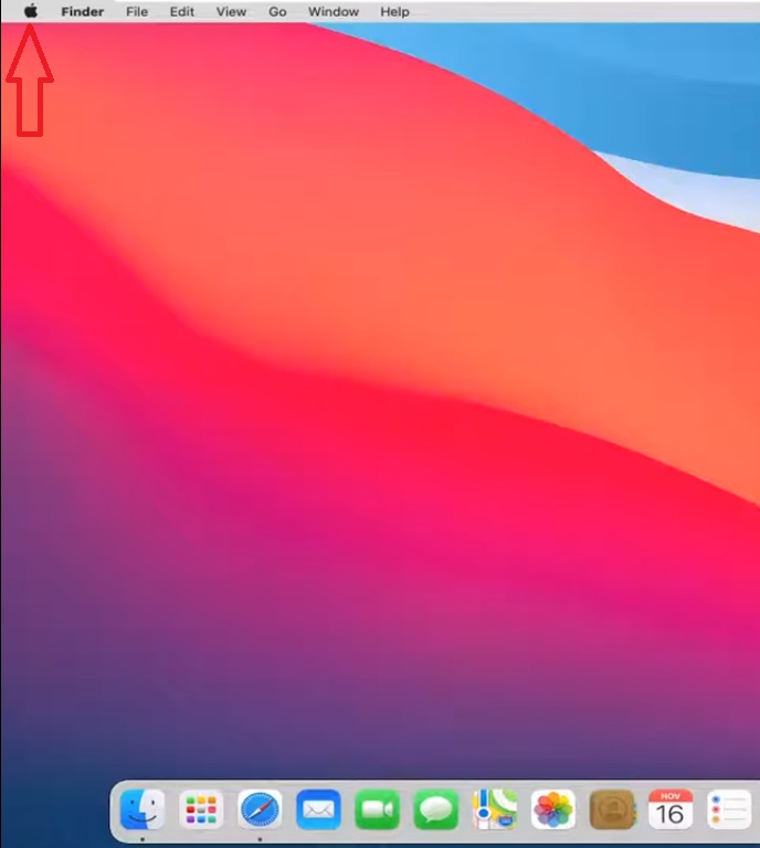 Click the Apple Logo