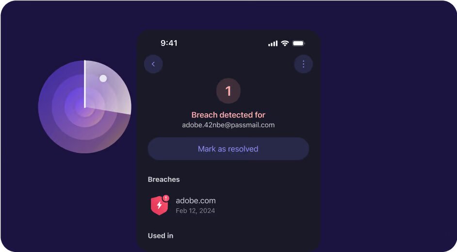 Proton Pass Dark Web-monitoring