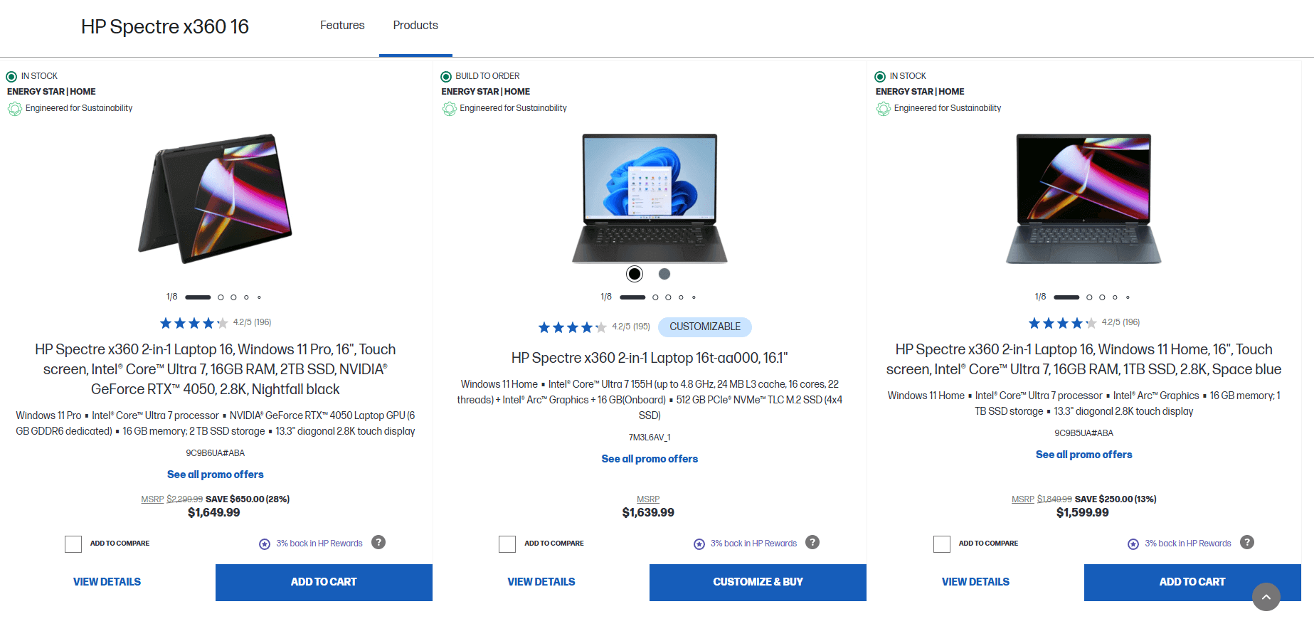 Search “Spectre x360 16,”