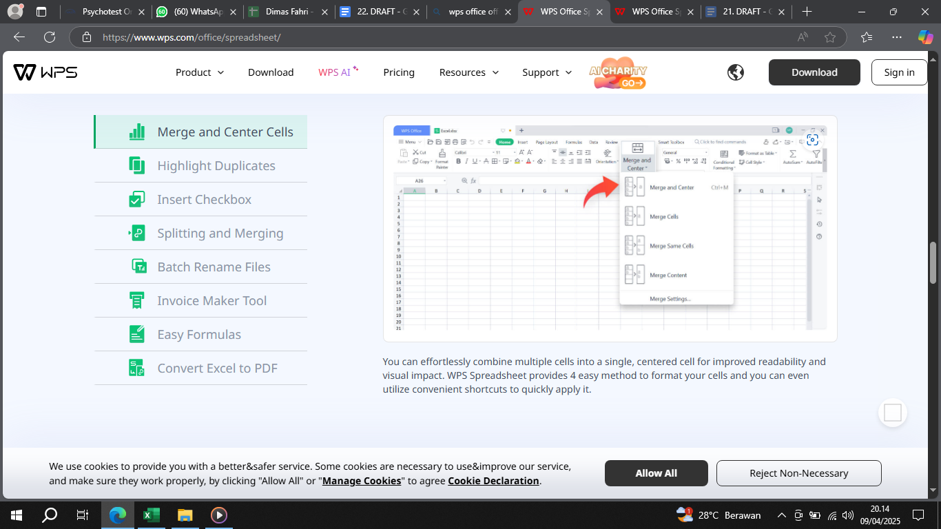 WPS Office memiliki banyak fitur tambahan
