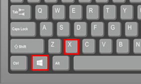 Windows + X keys