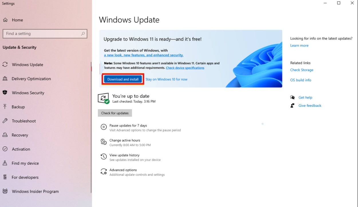 Download and install Windows 11