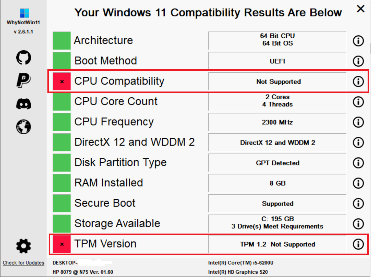 Why can't I Upgrade to Windows 11
