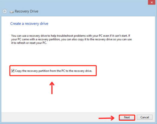 Create the Recovery Drive