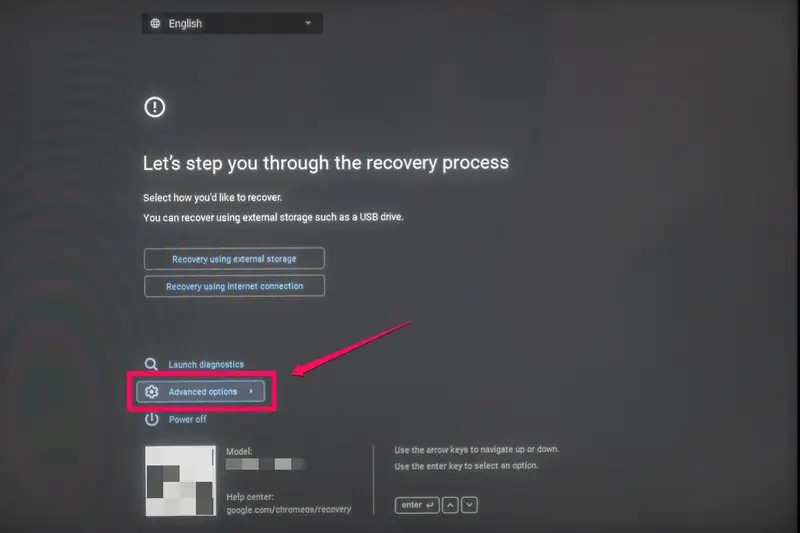 On the recovery screen, press Ctrl+D together
