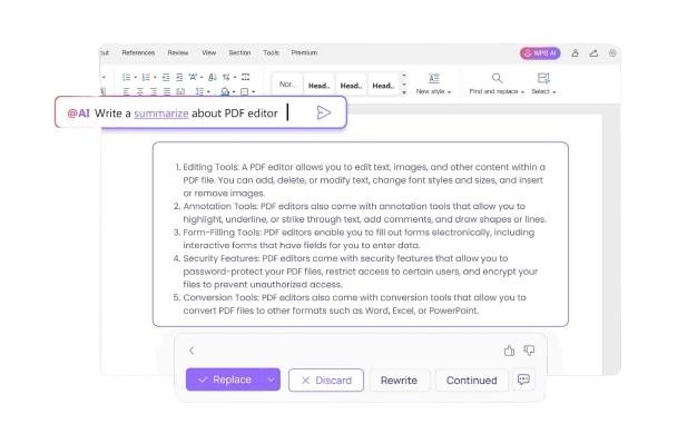 WPS AI 도구들