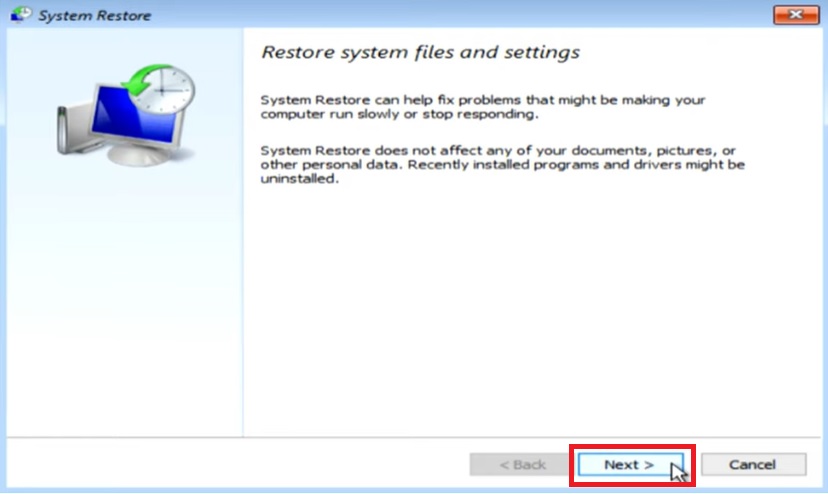 Click the Next button