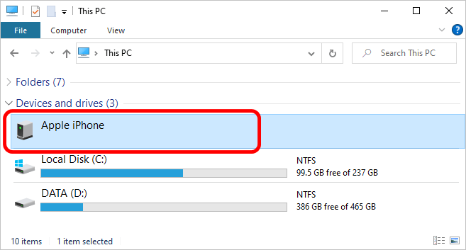 How to transfer photos from iphone to pc windows 10 with usb