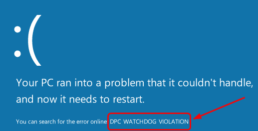 Fix DPC Watchdog Violation Windows 10