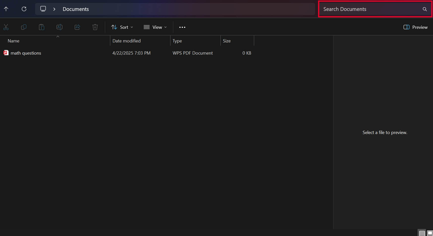 File Explorer Folder Search