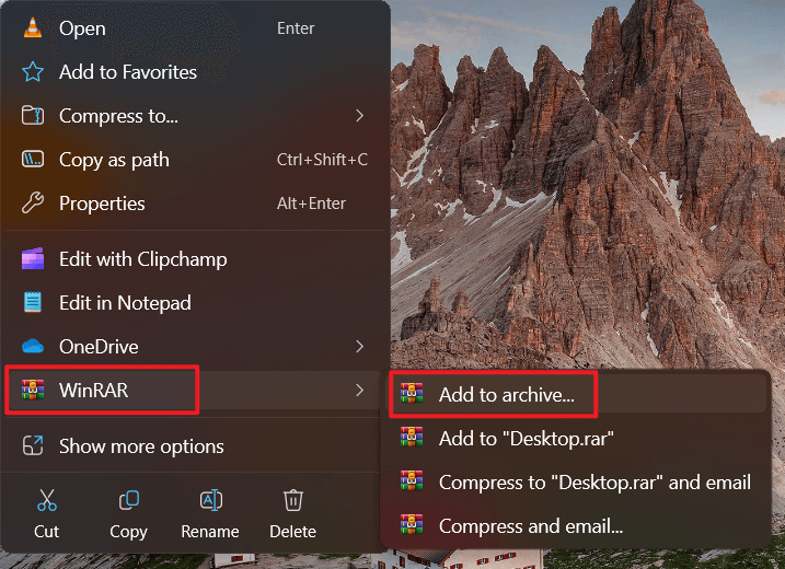 how to use WinRAR on Windows 10